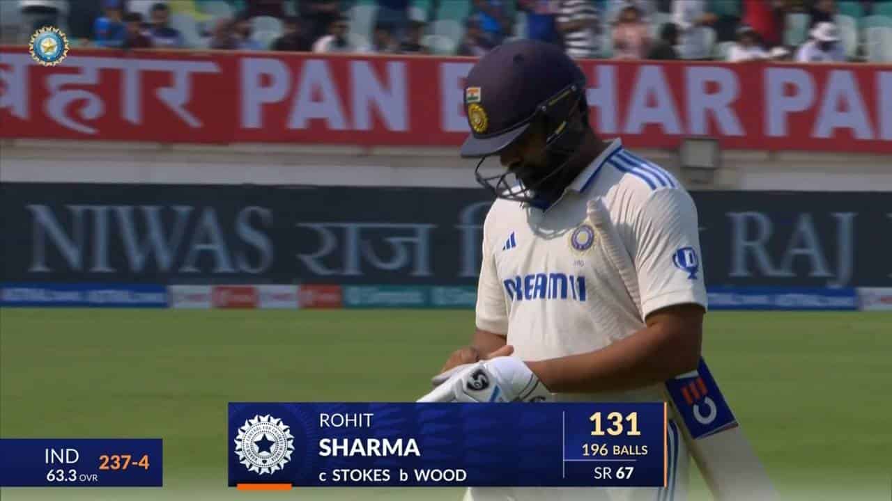 IND vs ENG 2024, 3RD Test: Rohit Sharma Wicket