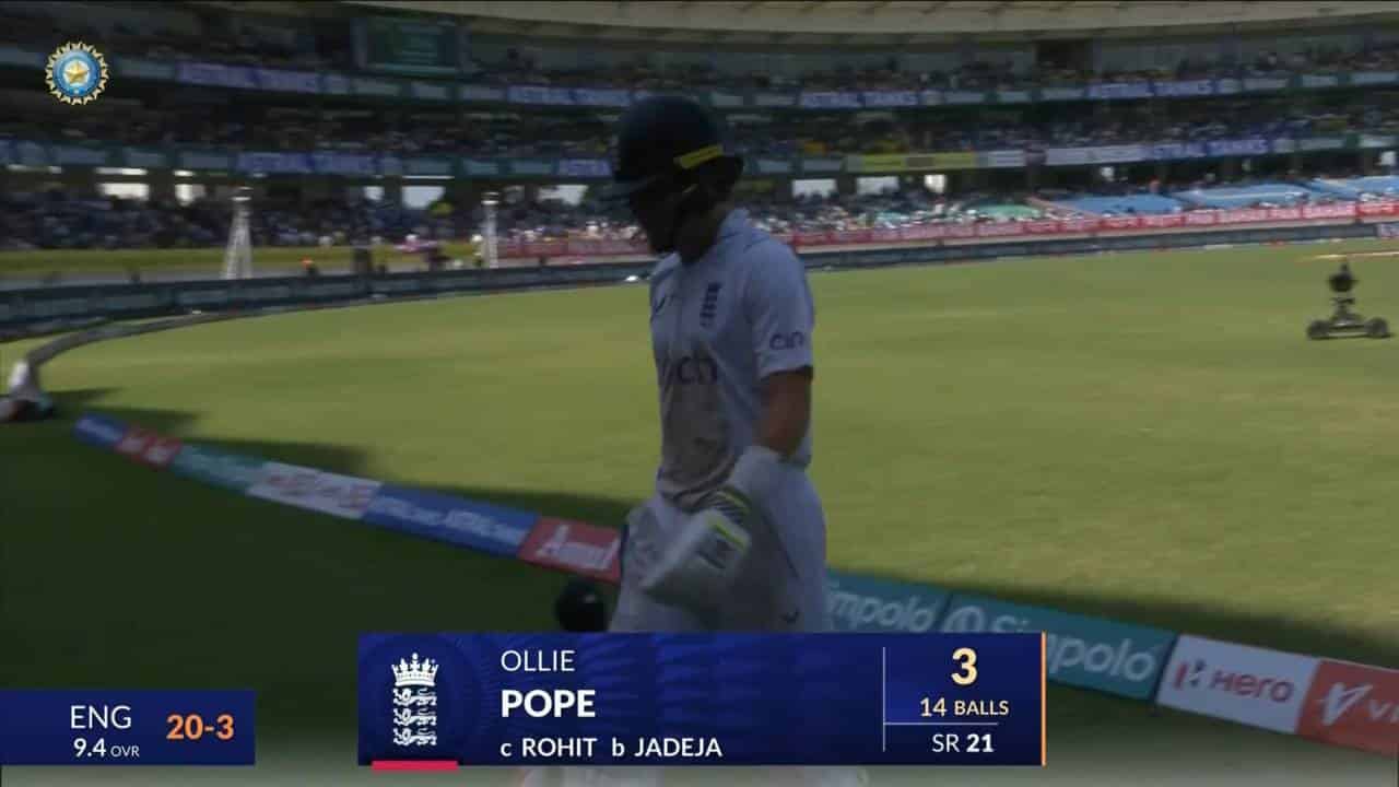IND vs ENG 2024, 3RD Test Ollie Pope Wicket
