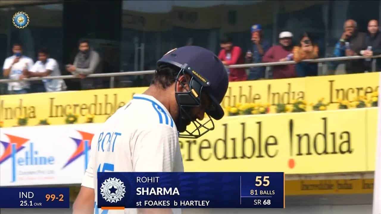 IND vs ENG 2024, 4TH Test: Rohit Sharma Wicket