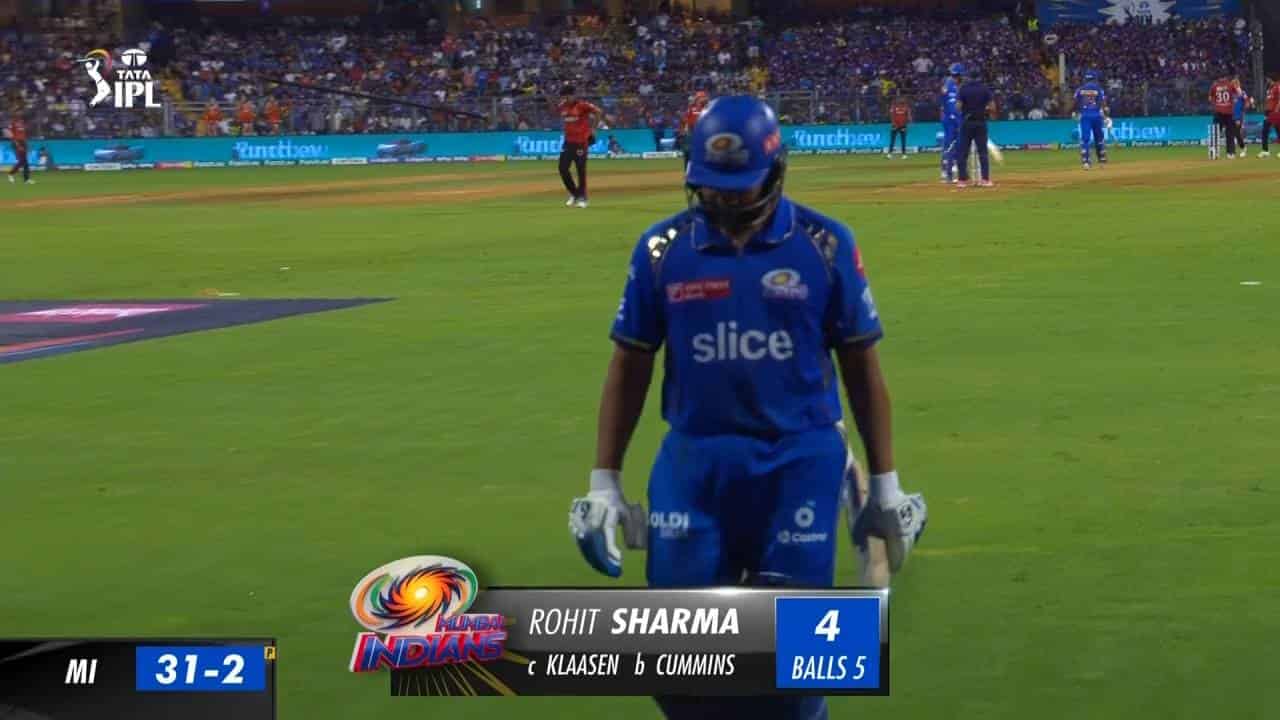 M55: MI vs SRH  – Rohit Sharma Wicket | IPLT20