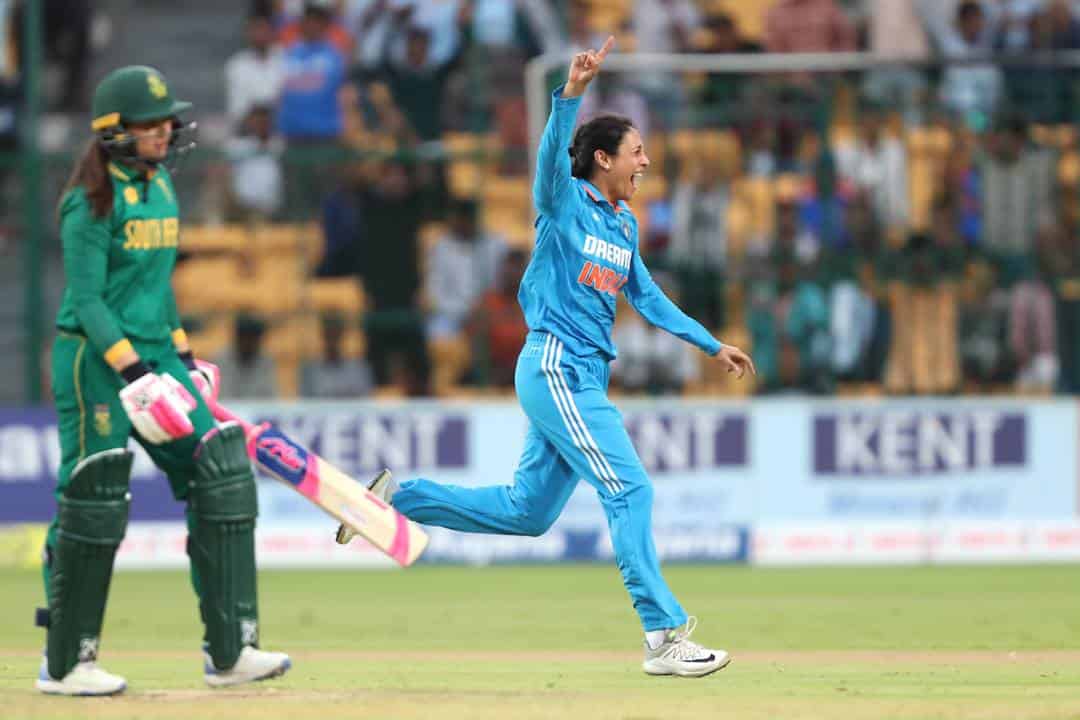 Golden arm: Smriti strikes & Delights